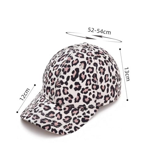 Cap Kinder Mädchen 3-8 Jahre,Kappe Verstellbarer Snapback,Leopard Baseball Cap,Baseballkappe,Sonnenhut Sommermütze Kinder Basecap Schildkappe für Mädchen und Jungen Outdoor