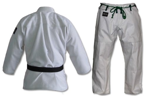 Premium Brazilian Jiu Jitsu Kimonos - White, Blue or Black (A3, White)
