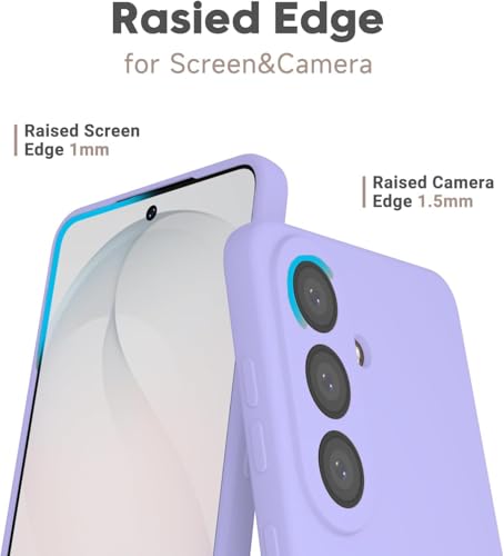 Image of DIZORO Microfiber Candy Case for Samsung A57 5G Smooth Touch Cushion Liquid Soft Silicone Gel Rubber Phone Cases Non-Slip Full Body Protective Shockproof Back Cover - Purple
