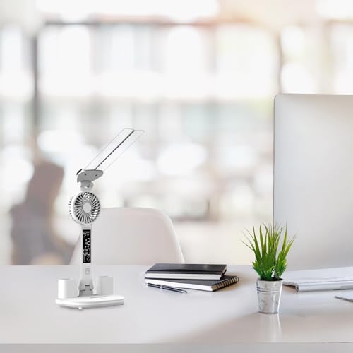 Lampe de lecture pour chambre avec ventilateur et porte-stylo