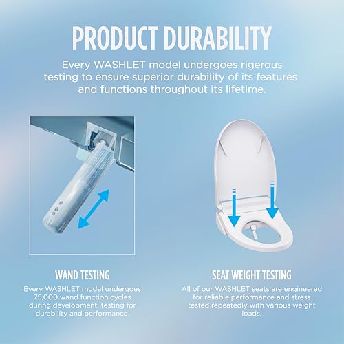 Image of TOTO WASHLET S5 Electronic Bidet Toilet Seat with Instantaneous Water Heating, PREMIST and EWATER+ Wand Cleaning, Round, Cotton White - SW3445#01