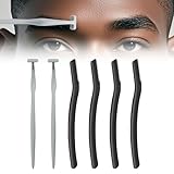 Eyebrow Razors for Men 6 Pieces, Japanese Blades Precision Dermaplane Razors, Small Eyebrow Trimmer Set, Multipurpose Exfoliating Dermaplaning Tools for Peach Fuzz, Small Face Razors for Men and Women