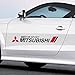 QQKLP Logotipo de la Marca Pegatinas de Coches, Se Adapta a Mitsubishi Puerta Pegatinas Adapta Mitsubishi/Outlander/Pajero / L200 Triton Eclipse Cruz / / Mirage/Lancer/ASX/EVO,Negro