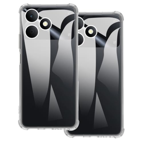 UOGNADGD 2�� TPU�P�[�X OPPO Realme Note 80 4G �Ƃ̌݊������� �X�}�z�J�o�[ - �ϏՌ��t���L�V�u���ی�A�N�Z�T���[ �����J�b�g���H (�N���A+�N���A)