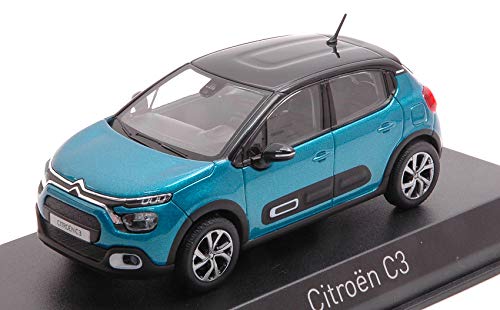 Produttore: Norev CITROEN C3 2020 BLUE WITH BLACK ROOF 1:43 - Norev - Auto Stradali - Die Cast - Modellino