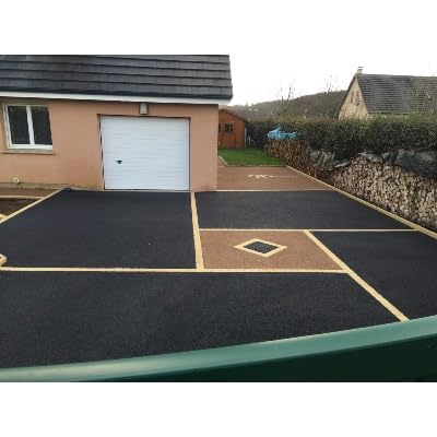 Béton drainant noir carbone en kit de 10m2 pour sol extérieur sans flaque