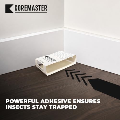 Coremaster Insect/Cockroach Monitor & Traps | Strong Adhesive Boards for Silverfish, Roaches, Ants | for Indoor Use i.e Kitchen, Basement,Garage | Safe, Non-Toxic (6 boards-18 Traps) - 5