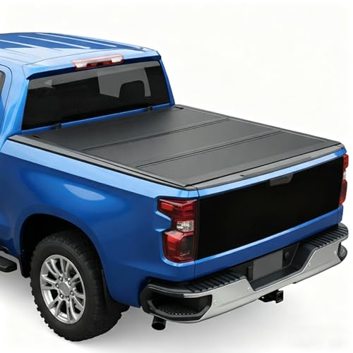 FeeTUO HTL Low-Profile Hard Tri-Fold Tonneau Cover Compatible with 2015-2025
