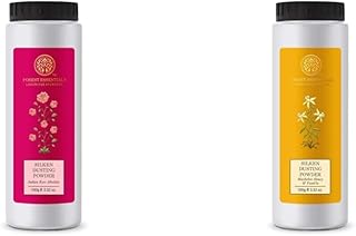 Forest Essentials Silken Dusting Powder Indian Rose Absolute 100 Gms &amp; Silken Dusting Powder Mashobra Honey &amp; Vanilla 100 Gms