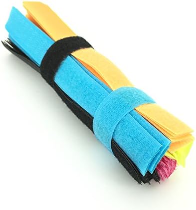 Pasow 50pcs Colourful Reusable Fastening Wire Cable Ties Organizer Cord Cable Tie Rope Holder for Laptop PC TV 7 Inch (Multi-Colour)