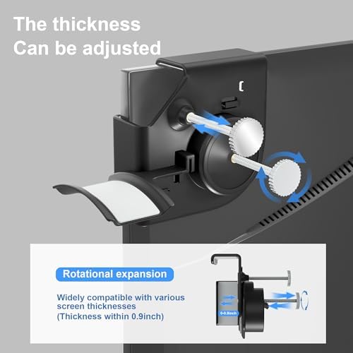 Ahonnpely Headphone Holder for Screen (black 2 Pack) - 2