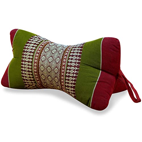 livasia neck support cushion bone shape - Ø 6x13″ - Neck cushion bone shape, Sofa cushion, Reading cushion kapok, for garden balcony, Travel cushion hand made (Red/Green) livasia neck support cushion bone shape - Ø 6x13″ - Neck cushion bone shape, Sofa cushion, Reading cushion kapok, for garden balcony, Travel cushion hand made (Red/Green)