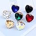 Big Diamond Heart Promise Open Band Ring for Women Vintage CZ Gold-Toned Adjustable Expandable Geometric Statement Rings Comfort Fit Fashion Engagement Wedding Birthday Christmas Jewelry(Blue)