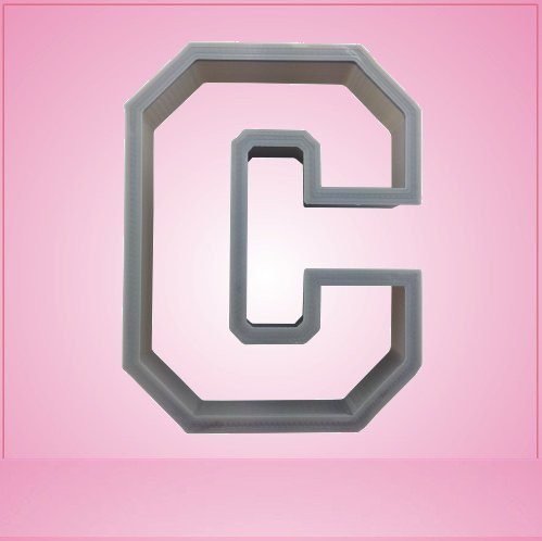 CusCus Varsity Letter C Cookie Cutter 3 inch (plastic)