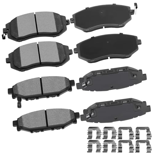 Image of cciyu D929 D1114 Front Rear Ceramic Brake Pads Kits 8pcs fit For 2009-2010 For Subaru Forester,2008-2011 For Subaru Impreza,2005-2012 For Subaru Legacy,2005-2012 For Subaru Outback