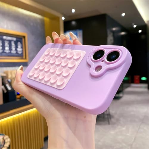 Coque iPhone 12 Pro Max 2 en 1 ventouse silicone violet clair antichoc