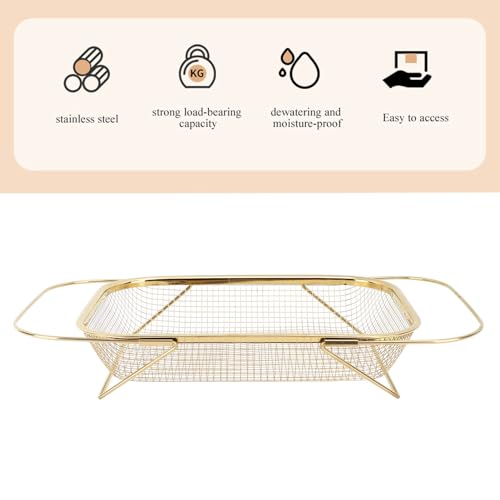 Sunfecili SUNFECILI934YUP5EFB50216-12 Over The Sink Colander Strainer Basket Stainless Steel,Strainer Basket thumb #6