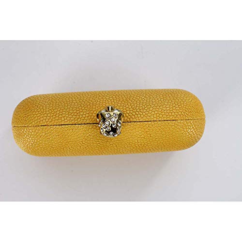 clutch pashmina stingary caveira metal amarelo besha