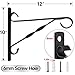 AMAGABELI GARDEN & HOME Hanging Plants Bracket 10'' Wall Planter Hooks Hangers Flower Pot Bird Feeder Wind Chime Lanterns Patio Lawn Garden for Shelf Shelves Fence Screw Mount Against Door Arm