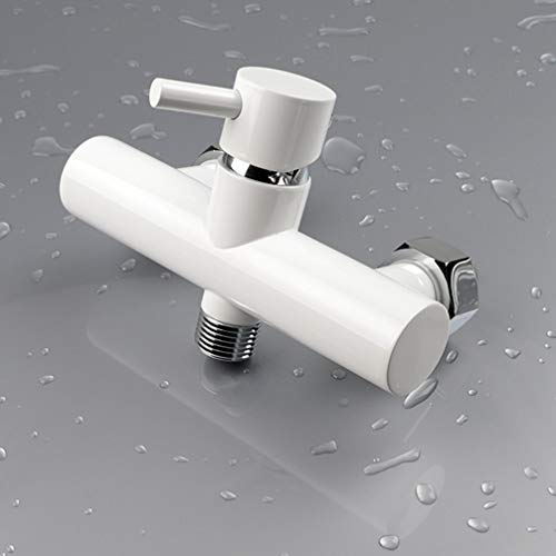 White Stoving Varnish Hot and Cold Bidet Bathroom Shower Toilet Jet Cleaner Spray Wall Mount Faucet (Color) - Image 3
