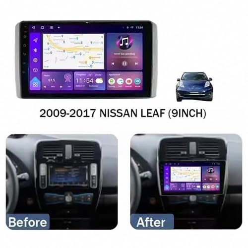 Pantalla Táctil Carplay Coche Nissan Leaf Android Auto GPS 2