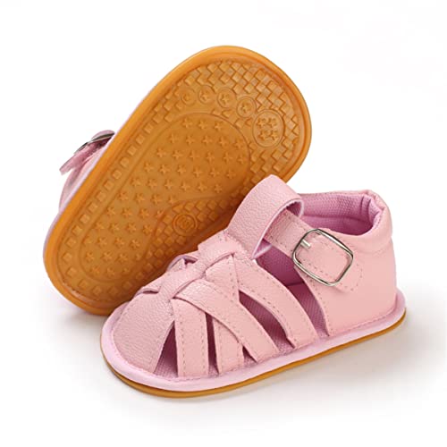 Image of E-FAK Baby Boys Girls Summer Sandals Outdoor Beach Anti-Slip Rubber Soft Sole Newborn Toddler First Walker Shoes
