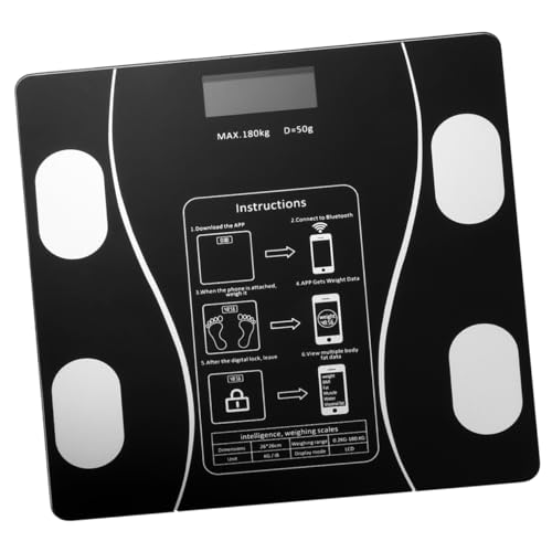 Balance de poids noire connectée USB au design minimaliste et affichage LED