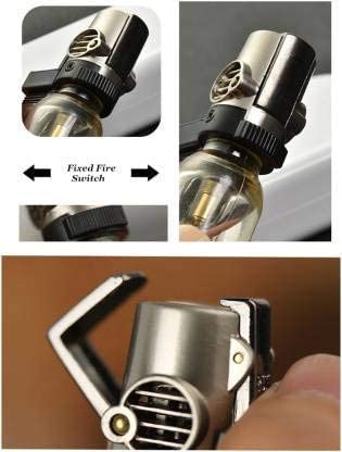 Image of Stylish Butane Gas Lighter Sharp Small Jet Flame Refillable Cigarette Lighter Variation Mini Pocket (Jet Flame Torch)