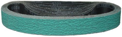 1-1/2" x 30" Sanding Belt - Zirconia Alumina - 40 Grit; Y Weight; 50 Belts/Pkg for cast iron alloy stainless steel grinding deburring fast cut