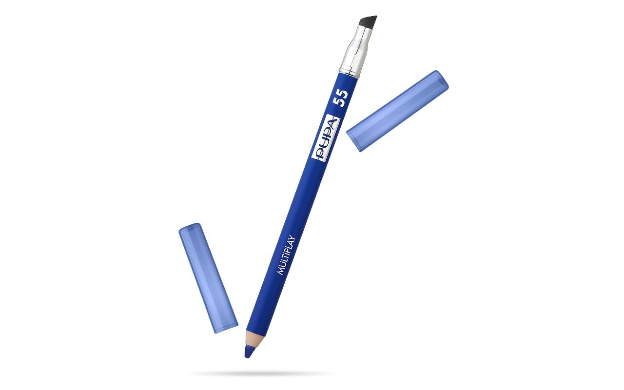 Milano Multiplay Eye Pencil - Creamy, Blendable Eyeliner With Smudge Tip - Long Wearing, Glamorous Intensity - Smooth And Lasting Color Liner For Waterline Or Lid - 55 Electric Blue - 0.04 Oz