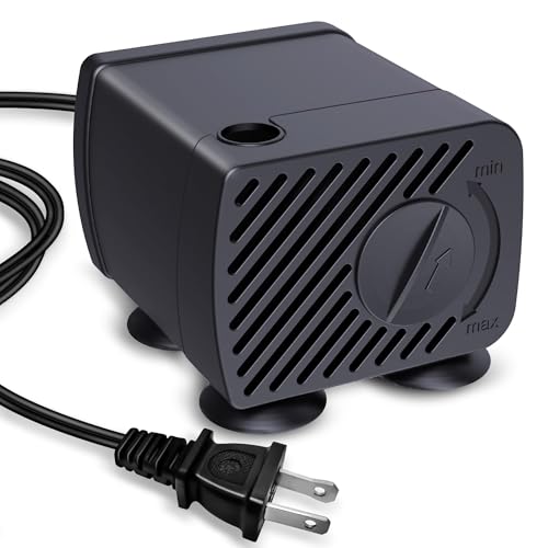 Image of GOZILLA Mini Submersible Water Pump, Ultra Quiet Pump (5W,300L /H,79GPH) for Terrarium, Aquarium,Fish Tank,Tabletop Fountain and Pet Fountain.