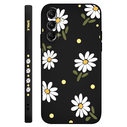 LEECG for Samsung Galaxy S26 Case, Slim Thin Soft Touch Flowers Pattern Design Phone Cover for Galaxy S26 6.3 inch, Daisy Black by LEECG - Used condition - Image 8