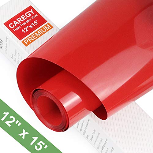 HTV Iron on Vinyl 12inch x15 Feet Roll by CAREGY Easy to Cut