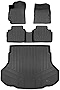 SMARTLINER Custom Fit All Weather Black 2 Row Floor Mats and Cargo Liner Set Compatible with 2021-2023 Hyundai Elantra (No Elantra GT Models)