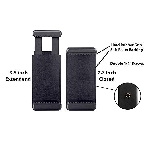 Ecostconnection 7" Inch Flexible Camera Tripod With Wrapable Disc Legs & Quick Release Plate + Universal Smartphone Mount For All Smartphones + Microfiber Cloth #TOP4