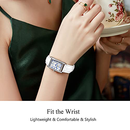 Rorios Women Watches Waterproof Quartz Watch With Genuine Leather Strap Roman Numerals Wrist Watch Fashion Dress Watch For Ladies Girls #TOP2