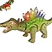 Walking Dinosaur Toys for Boys - Battery Operated Jurassic Dinosaur Kids Toy | Roaring, Walking, Tail Wagging, and Glowing | Perfect Toy Gift for Kids (Colors May Vary, Age 3+) (Stegosaurus)