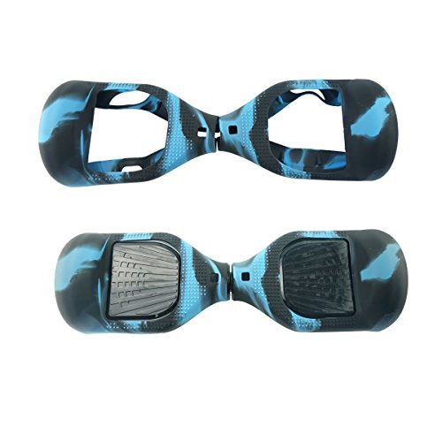 FBSPORT 6.5inch Silicone Scratch Protector Cover Case for 2 Wheels Self Balancing Electric Scooter (Blue/Black)