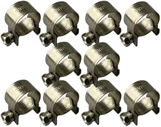 Boltza® Stainless Steel SS304 Mini Fuel Hose Line Pipe Clips x10 (8-10mm)