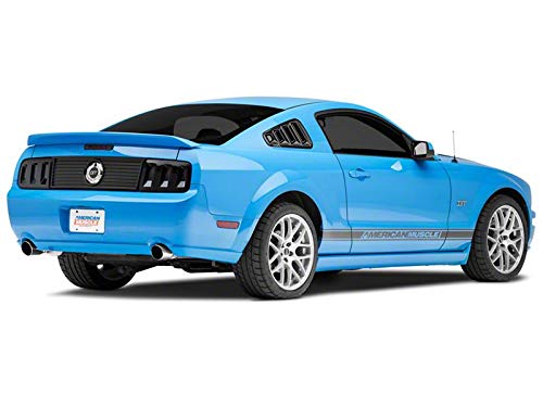 Speedform Quarter Window Louvers; Matte Black Compatible With 10-14 Mustang Coupe #TOP6