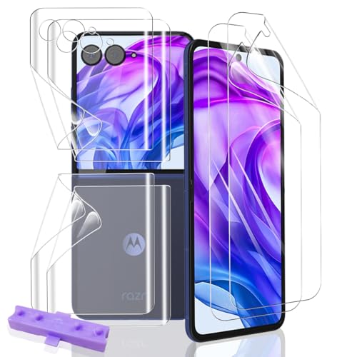 Yiunssy Protection écran pour Motorola Razr 50 Ultra et Film Protecteur Arrière 2+2 Pièces, [Non-Verre Trempé], TPU Flexible Protecteur D'écran pour...