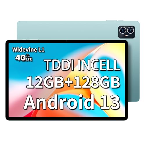 TECLAST M50 Tablet 10.1 Pulgadas Android 13, 12GB RAM 128GB ROM(TF 1TB), Octa Core, 4G LTE+5G...