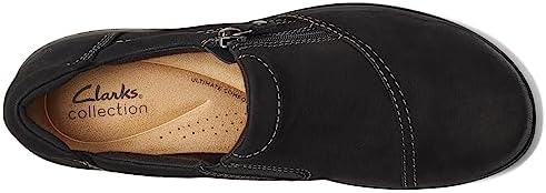 Clarks Women's Carleigh Ray Oxford, Black Nubuck, 7.5 | Image 2