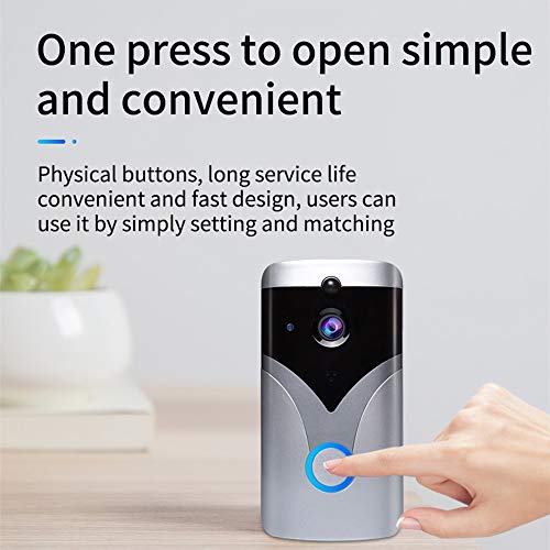 Romacci Câmera Smart WiFi Campainha de Vídeo 720P Câmera Campainha Sem Fio com Detecção de Movimento