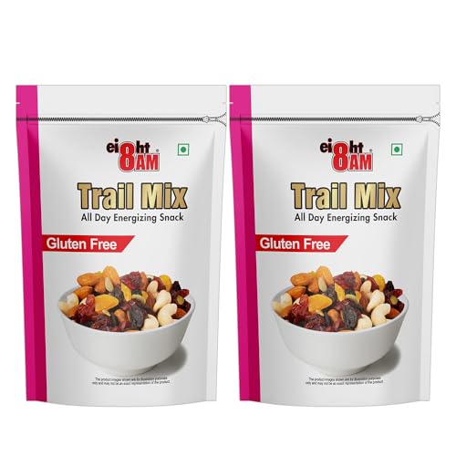 Image of 8:00 AM Gluten Free Trail Super Foods Mix, Made With Nutritious Ingredient, Healthy And Tasty Snack, Rich Source of Zinc, Potassium And Iron, 200G Set of 2