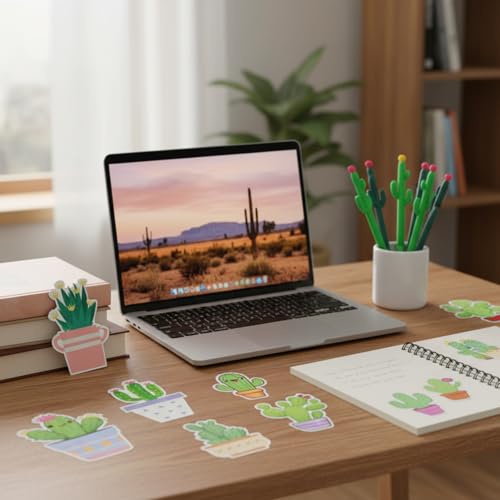 Set 74 Pzs Bolígrafos Cactus con Notas Adhesivas y Stickers miniatura 6