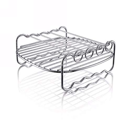 Aourrmmer Stainless Steel Kitchen Air Fryer Accessories Multi-Purpose Barbecue Rack Barbecue