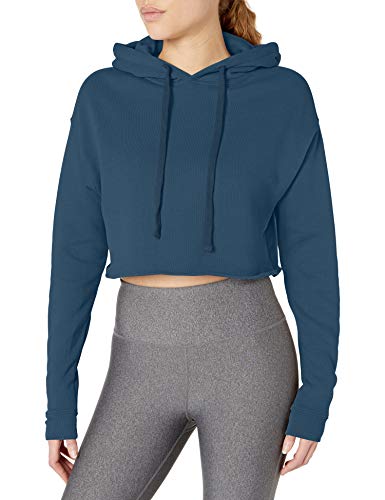 Alo Yoga Women's Cropped Hoodie, Eclipse, Large
