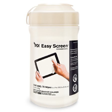 PDI Healthcare P03672 Easy Screen Cleaning Wipe, 6" Width, 9" Length (Pack of 12)