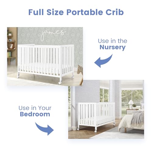 Delta Children W100560-130 Simmons Kids Aria Full Size Portable Folding Crib thumb #1